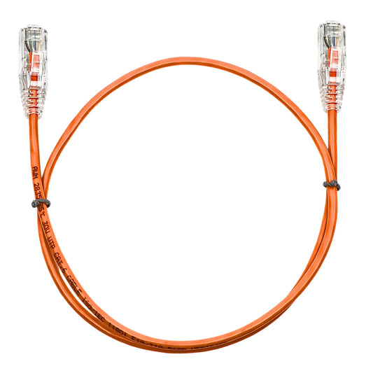 0.15M CAT6 Slim Network Cable - Orange