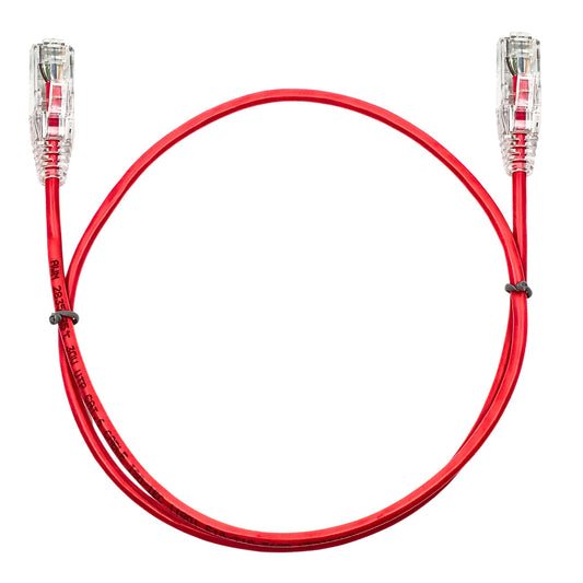 0.15M CAT6 Slim Network Cable - Red