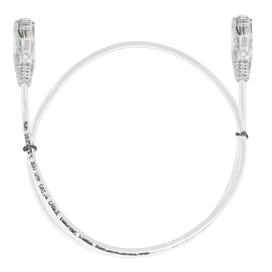 0.15M CAT6 Slim Network Cable - White