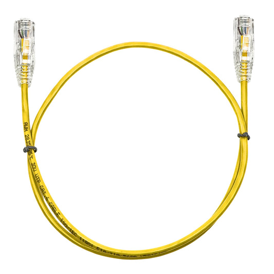 0.15M CAT6 Slim Network Cable - Yellow