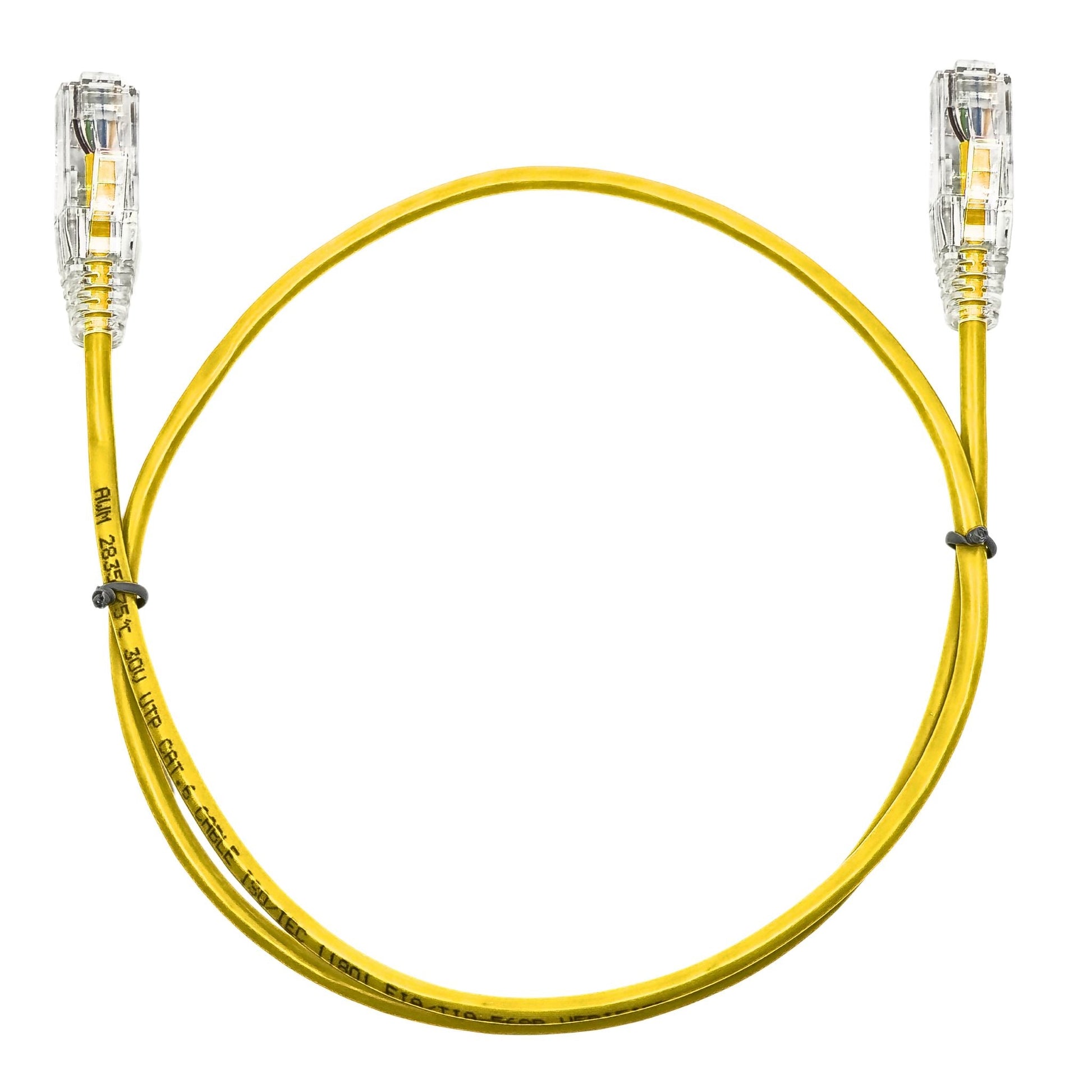 0.25M CAT6 Slim Network Cable - Yellow